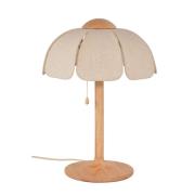 MARKET SET Tischlampe Coquillage, Leinen natur/Holz, E27