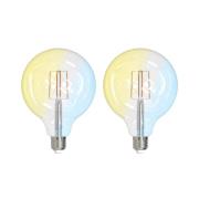 LUUMR Smart LED E27 G125 7W ZigBee Tuya Hue 2er-Set