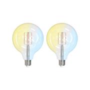 LUUMR Smart LED Filament 2er-Set E27 G125 7W klar Tuya