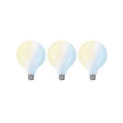 LUUMR Smart LED-Leuchtmittel 3er E27 G125 7W CCT matt Tuya