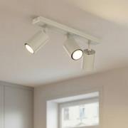 Deckenstrahler Zoom, 3-flammig, grau-beige, Stahl, GU10