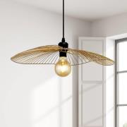 Pendellampe Wave, schwarz/goldfarben, Ø 51 cm, Metall