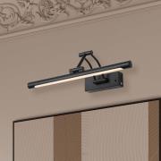 LED-Akku-Wandlampe Herron, schwarz matt, Breite 43 cm, CCT