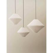 HAY Lampenschirm Diamond, Ø80 cm, weiß, Papier/Bambus