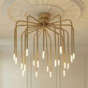 Lucande LED-Deckenlampe Ariadne, Ø 57cm, gold matt, 20-flg.