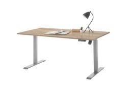 Schreibtisch höhenverstellbar PRONTO von Bega Sonoma / Grau