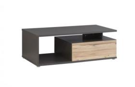 Couchtisch Como von Forte Wolfram Grau / Planked Eiche