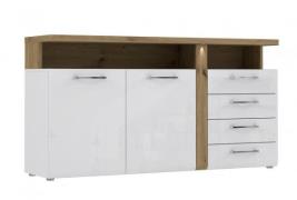 Sideboard 165cm TULUZA von Forte Weiss / Artisan Eiche