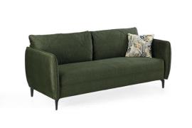 3er Sitzer Sofa NOVARA von JOB Velour grün