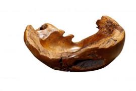 Dekoschale BOWL 50 cm rund  Hellbraun