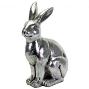 Deko-Objekt Hase SILVER RABBIT 51 cm hoch von Werner Voss Antik Silber