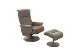 Relaxsessel 360° drehbar inkl Hocker RICARDA von Pro Com Braun