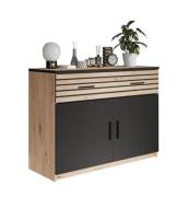 MELIKA 084 Sideboard Braun/Schwarz