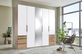 Drehtürenschrank 5trg mit 1 Spiegel LEVEL36 A von WIMEX Weiß