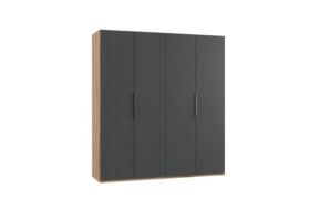 Kleiderschrank 200 cm breit LEVEL36 A von WIMEX Grau