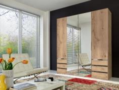 Drehtürenschrank 4trg mit 2 Spiegel LEVEL36 A von WIMEX Braun