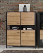 Highboard HIGH ROCK von Forte schwarz/braun