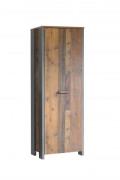 Garderobenschrank CLIF von Forte Old Wood Vintage / Betonoptik Dunkelg...