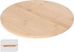 DREHBARE SERVIERPLATTE ca. 35 cm 1 Stück Holz Natur Bambus Hellbraun
