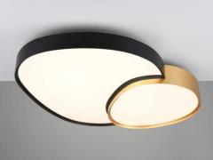LED-Deckenleuchte 45W Gold 1 Stück Metall Schwarz, Gelb