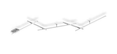 LED-Deckenleuchte Switch Dimmer Nickel /Acryl 1 Stück Metall Hellgrau,...