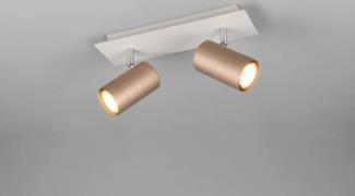 Spot 2x GU10 Coffee / Warm Grey 1 Stück Metall Hellbraun, Grau