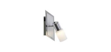 Spot 1x4,3W Aluminium gebürstet 1 Stück Aluminium / Glas Hellgrau, Wei...