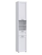 Bad-Seitenschrank inkl. 2 Türen 191 cm hoch Weiß