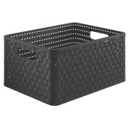 Korb A4 18L COUNTRY Holzkohle schwarz von Rotho