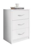 Nachtkommode 3 Schubladen PEPE von Pol-Power Weiß