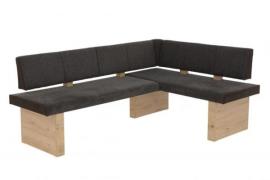 Eckbank 140x200 re/li montierbar LINN-EB von Hela Webstoff braun
