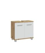 Waschbeckenunterschrank 2-trg VERIS von Forte Weiß / Artisan Oak