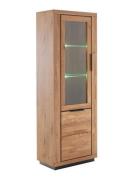 Vitrine inkl. 2 Türen Wildeiche Front Massiv Geölt