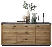 Sideboard inkl. LED-Beleuchtung 2-trg. ca. 185 cm breit Mauvella Oak /...