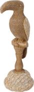 TUKAN Deko-Figur auf Stand Rattan ca. 38 x 15 x 12 cm Hellbraun