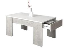 Couchtisch GENUA von Intra direct Beton / Weiß