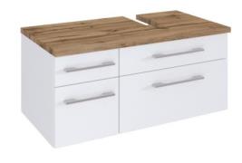 Unterbeckenschrank 90 4 Auszügen Becken rechts Davos von Held Möbel We...