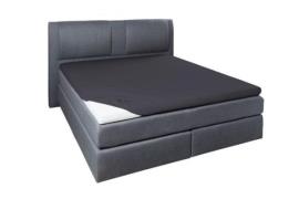 Spannbetttuch für Topper ca. 100x200 cm anthrazit Elastan-Jersey