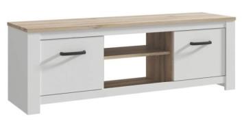 TV-Unterschrank ELARA von Forte Weiß matt / Bianco Eiche