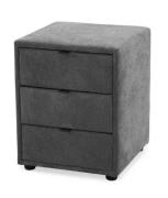 LILLI Nachtkommode inkl. 3 Schubkästen ca.44x45x54 cm Dunkelgrau