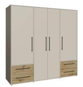 Kleiderschrank 4-trg. Ca 206 cm breit Sand / Artisan