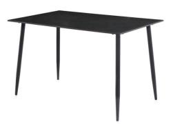 Esstisch 120 cm Keramik Schwarz / Gestell Schwarz