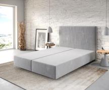 Boxspringgestell Dream-Well 140x200 cm Mikrofaser Grau