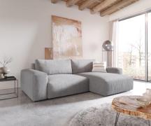 Ecksofa Lanzo XL 270x180 cm Mikrofaser Grau Recamiere variabel