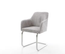 Freischwinger Greg-Flex Cord Silbergrau Freischwinger flach Edelstahl ...