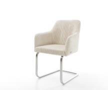 Freischwinger Greg-Flex Cord Beige Freischwinger flach Edelstahl Tasch...