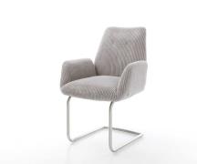 Freischwinger Zoa-Flex Cord Silbergrau Freischwinger rund Edelstahl Ta...