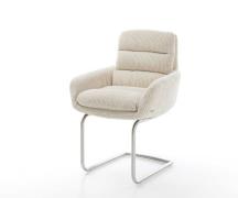Freischwinger Abelia-Flex mit Armlehnen Cord Beige Freischwinger rund ...
