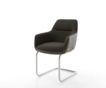 Freischwinger Pejo-Flex Materialmix Schwarz Freischwinger rund Edelsta...