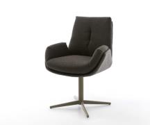 Drehstuhl Clea-Flex Materialmix Schwarz Fußkreuz Effektfinish Titan 36...